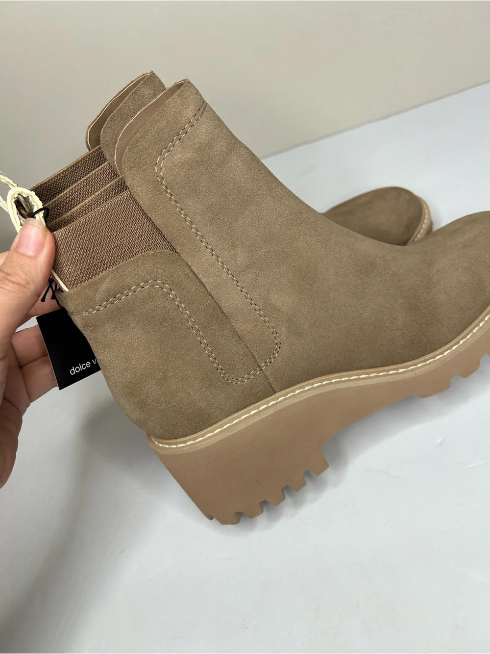 New Dolce Vita Women's Slip On Rancher Ankle Chelsea Boots 8